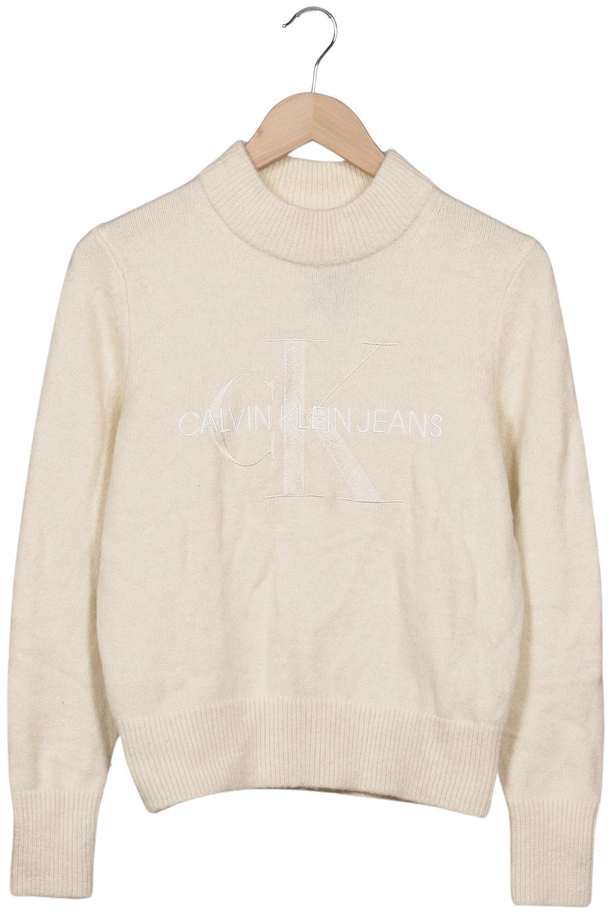 

Calvin Klein Jeans Damen Pullover, cremeweiß, Gr. 36