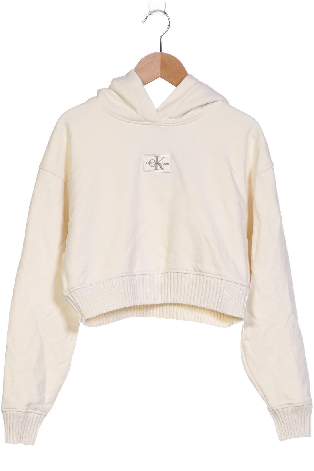 

Calvin Klein Jeans Damen Kapuzenpullover, cremeweiß, Gr. 32