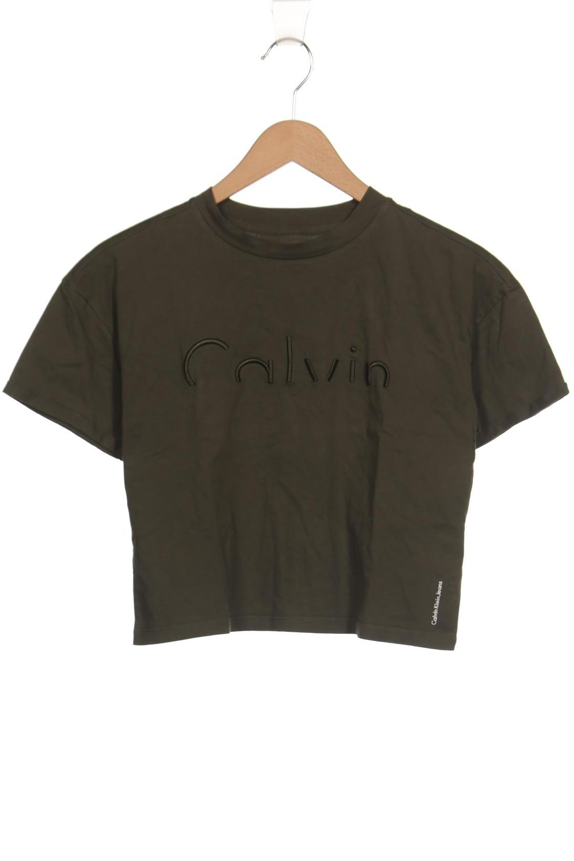 

Calvin Klein Jeans Damen T-Shirt, grün, Gr. 36
