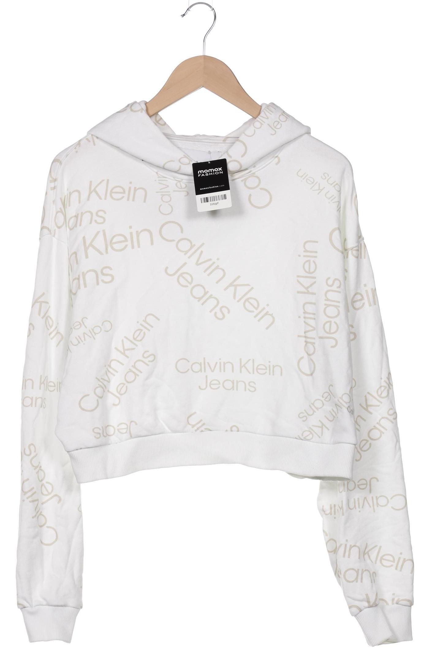 

Calvin Klein Jeans Damen Kapuzenpullover, weiß, Gr. 42