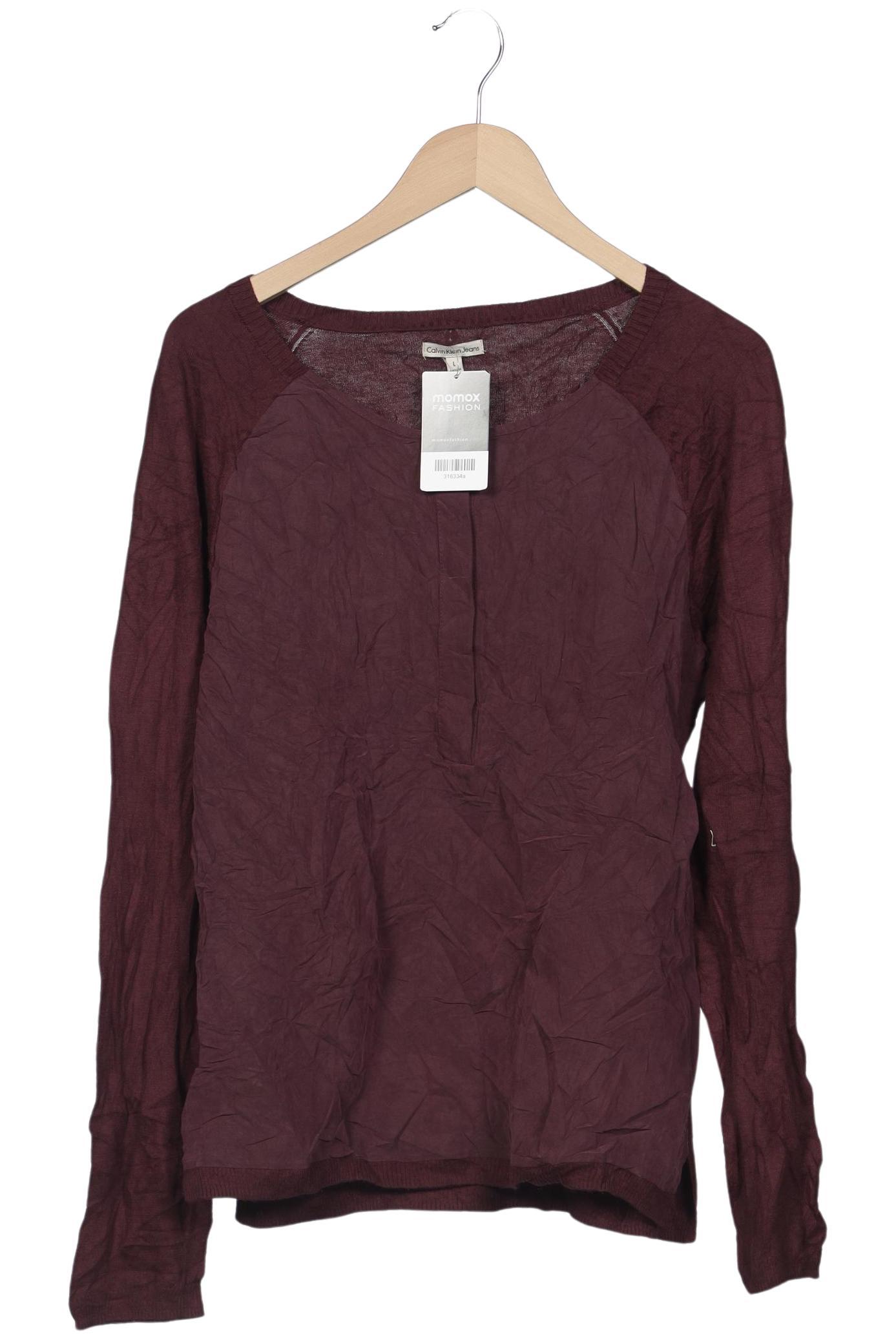 

Calvin Klein Jeans Damen Langarmshirt, bordeaux, Gr. 42
