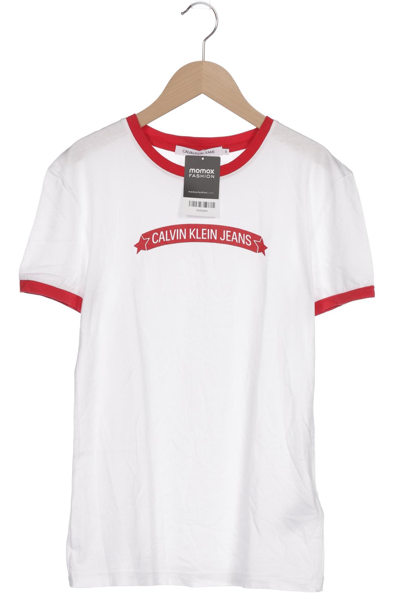 

Calvin Klein Jeans Damen T-Shirt, weiß, Gr. 36