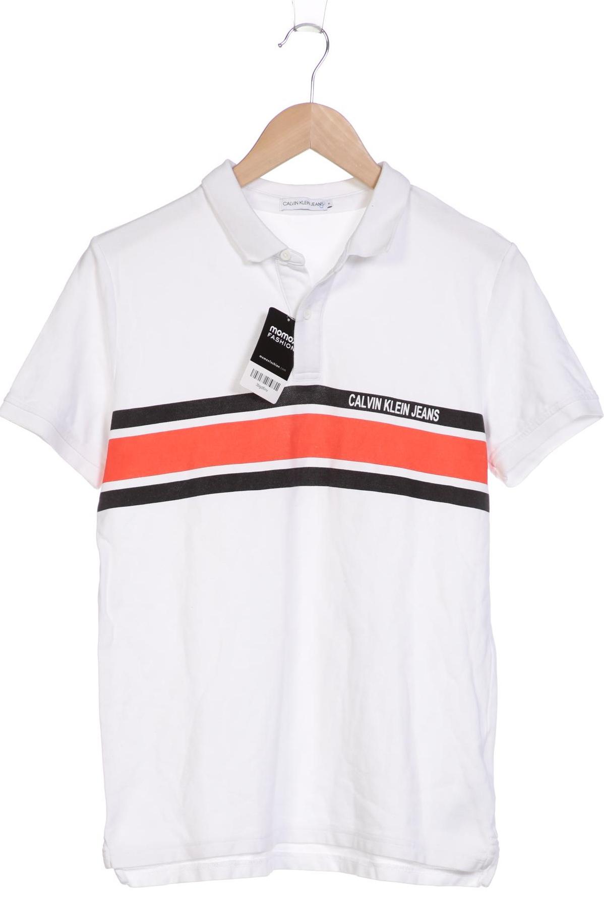 

Calvin Klein Jeans Herren Poloshirt, weiß, Gr. 170