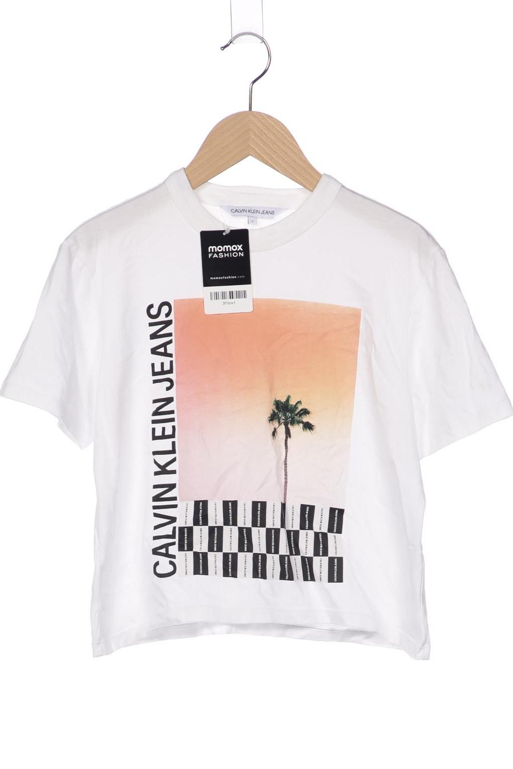 

Calvin Klein Jeans Damen T-Shirt, weiß, Gr. 36