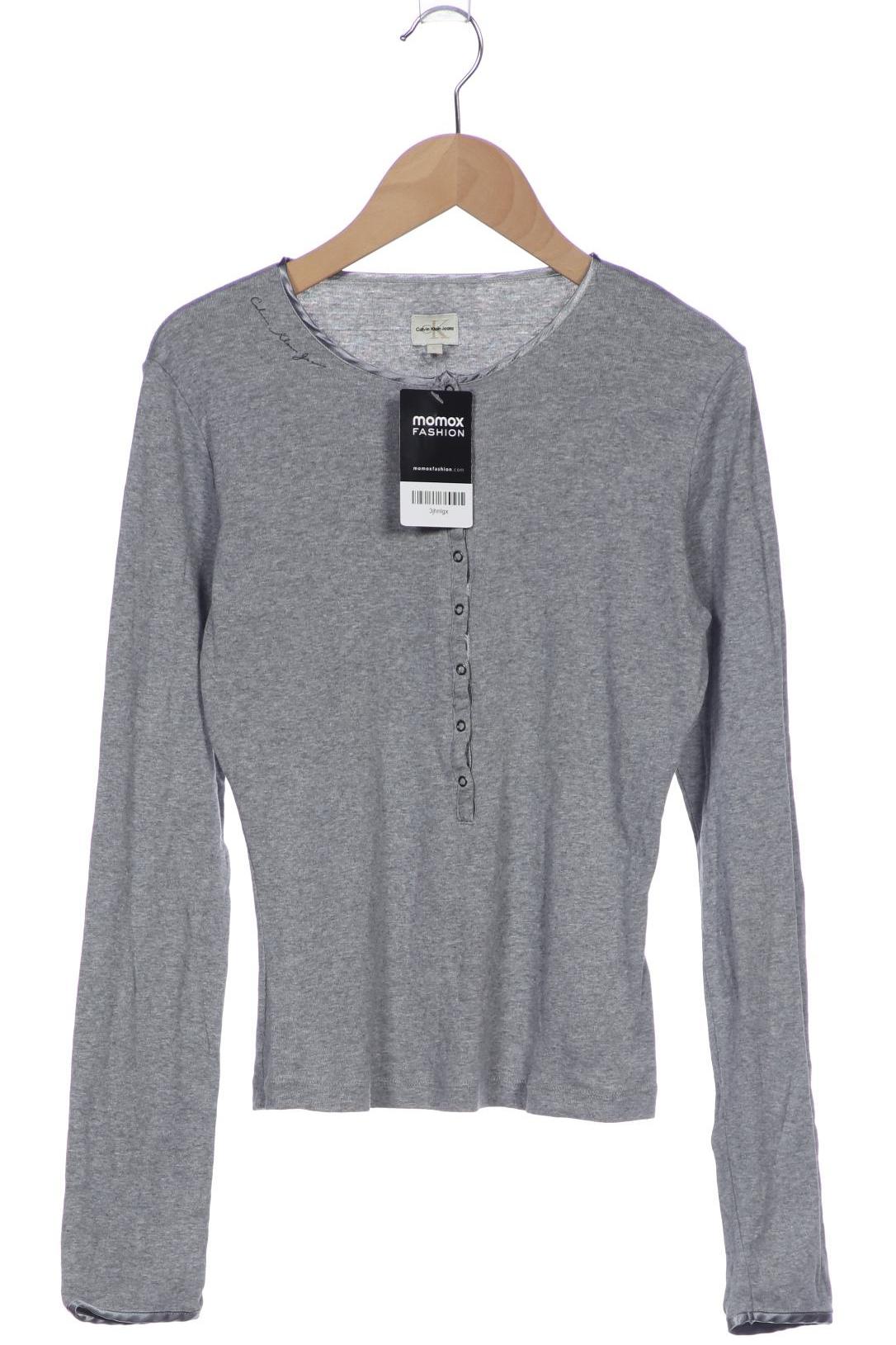 

Calvin Klein Jeans Damen Langarmshirt, grau, Gr. 42