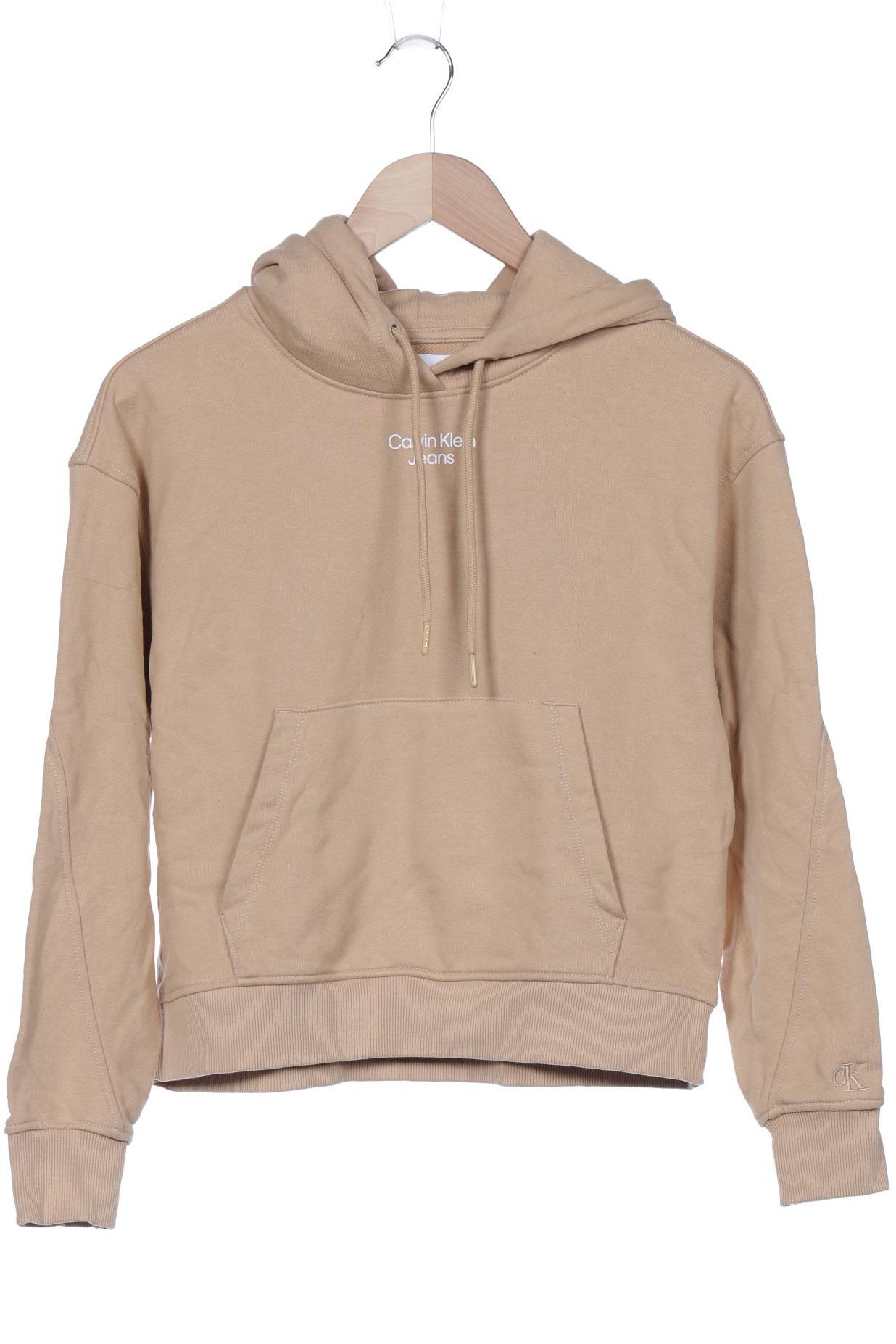 

Calvin Klein Jeans Damen Kapuzenpullover, beige, Gr. 34