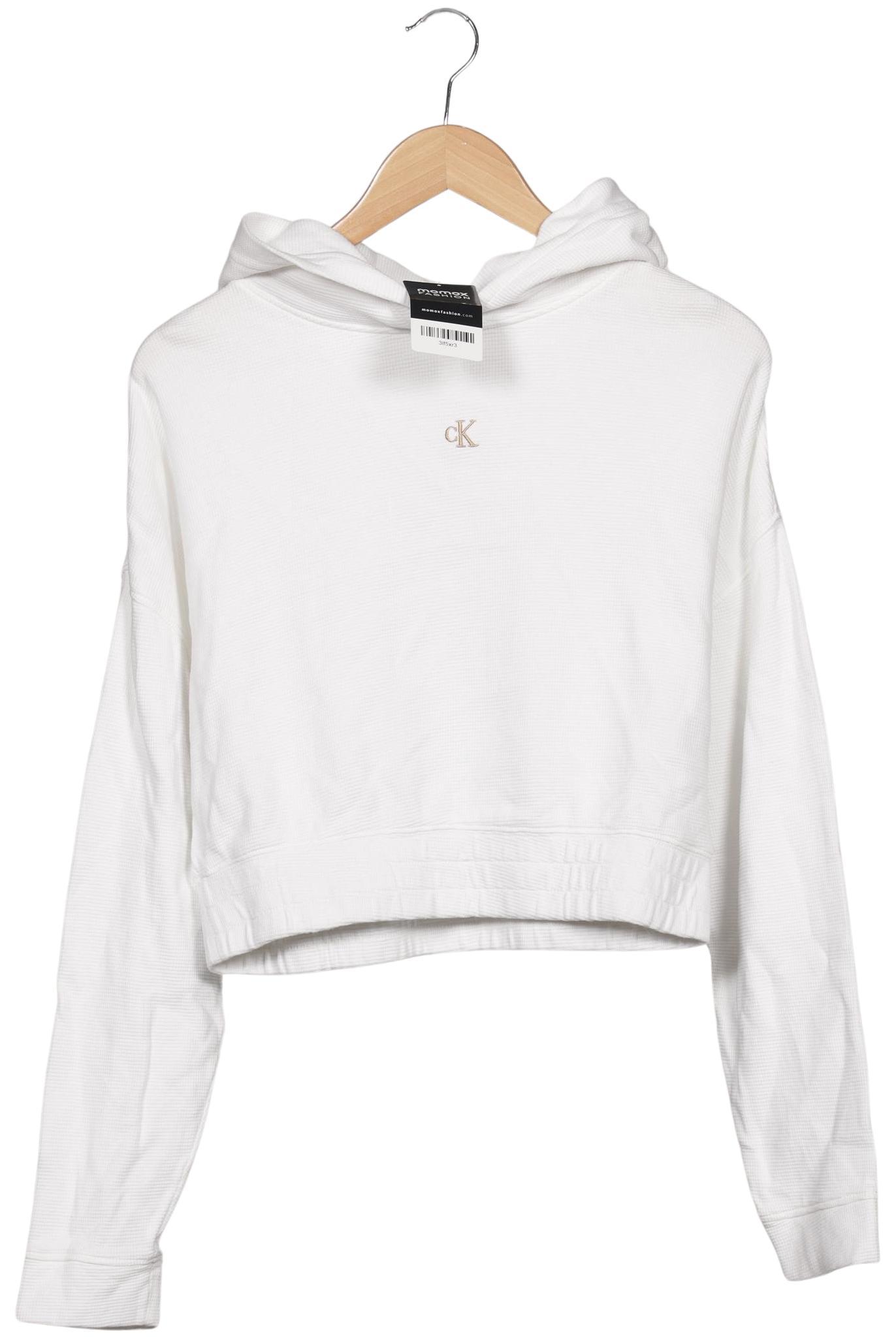 

Calvin Klein Jeans Damen Kapuzenpullover, weiß, Gr. 34