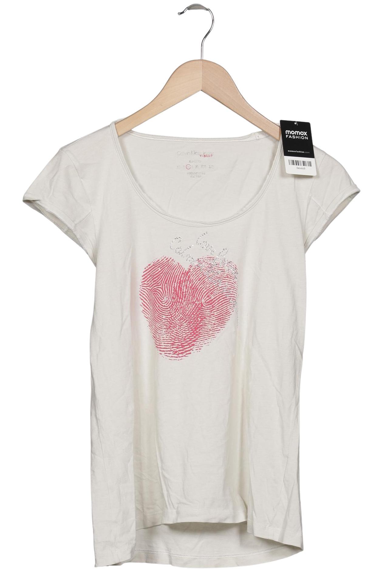 

Calvin Klein Jeans Damen T-Shirt, cremeweiß, Gr. 38