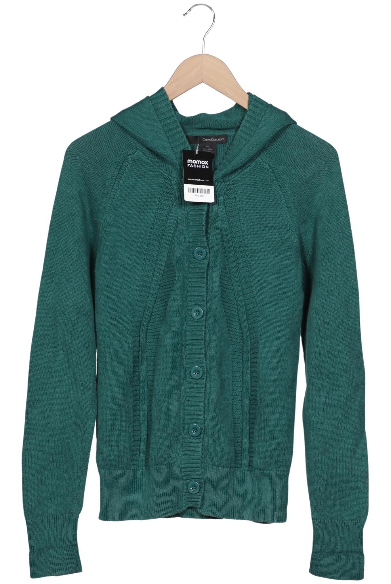 

Calvin Klein Jeans Damen Strickjacke, grün, Gr. 42