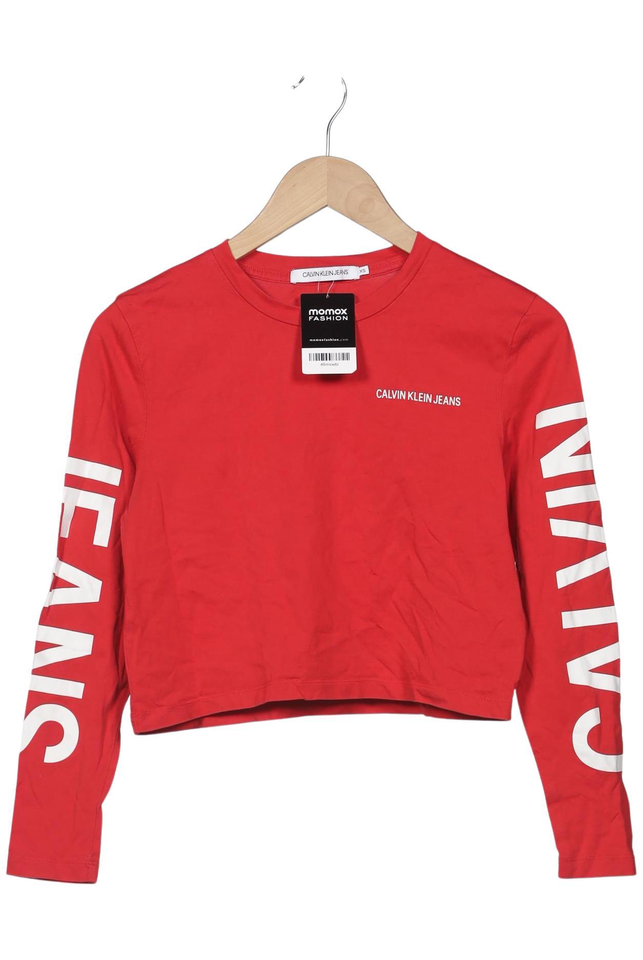 

Calvin Klein Jeans Damen Langarmshirt, rot, Gr. 34