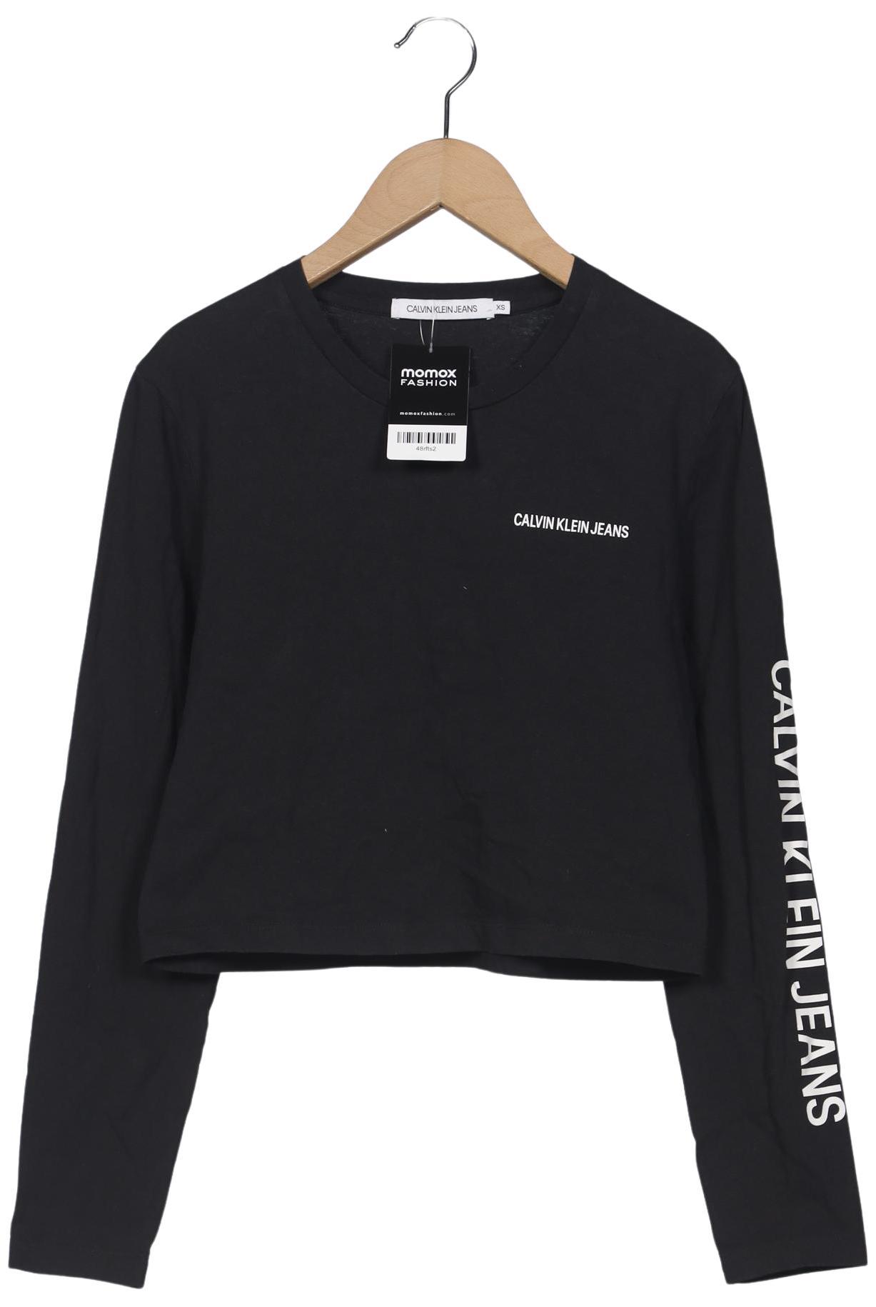 

Calvin Klein Jeans Damen Langarmshirt, schwarz, Gr. 34