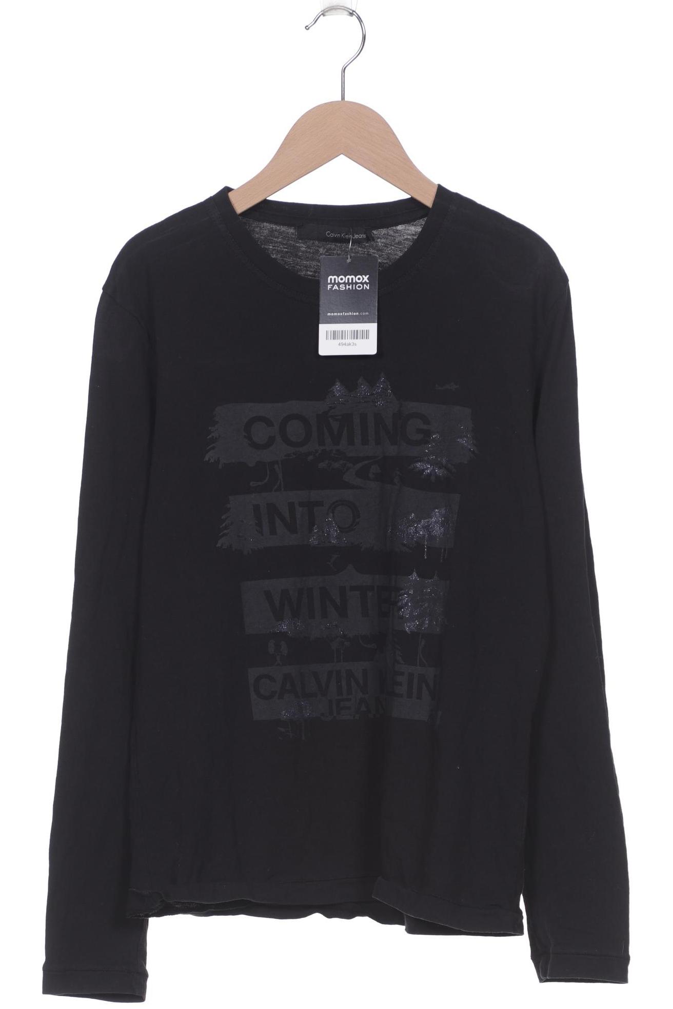 

Calvin Klein Jeans Damen Langarmshirt, schwarz, Gr. 38