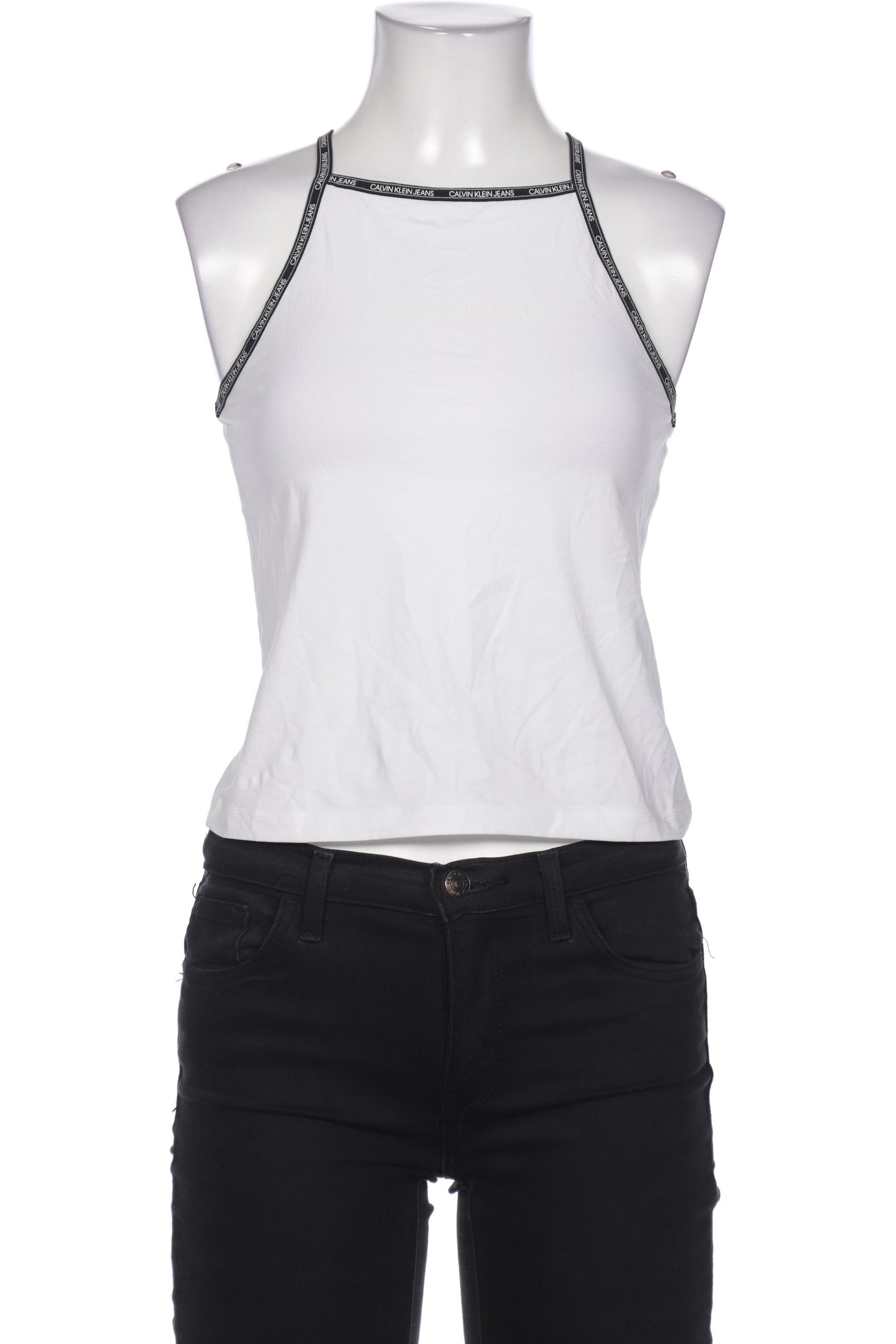 

Calvin Klein Jeans Damen Top, weiß, Gr. 34