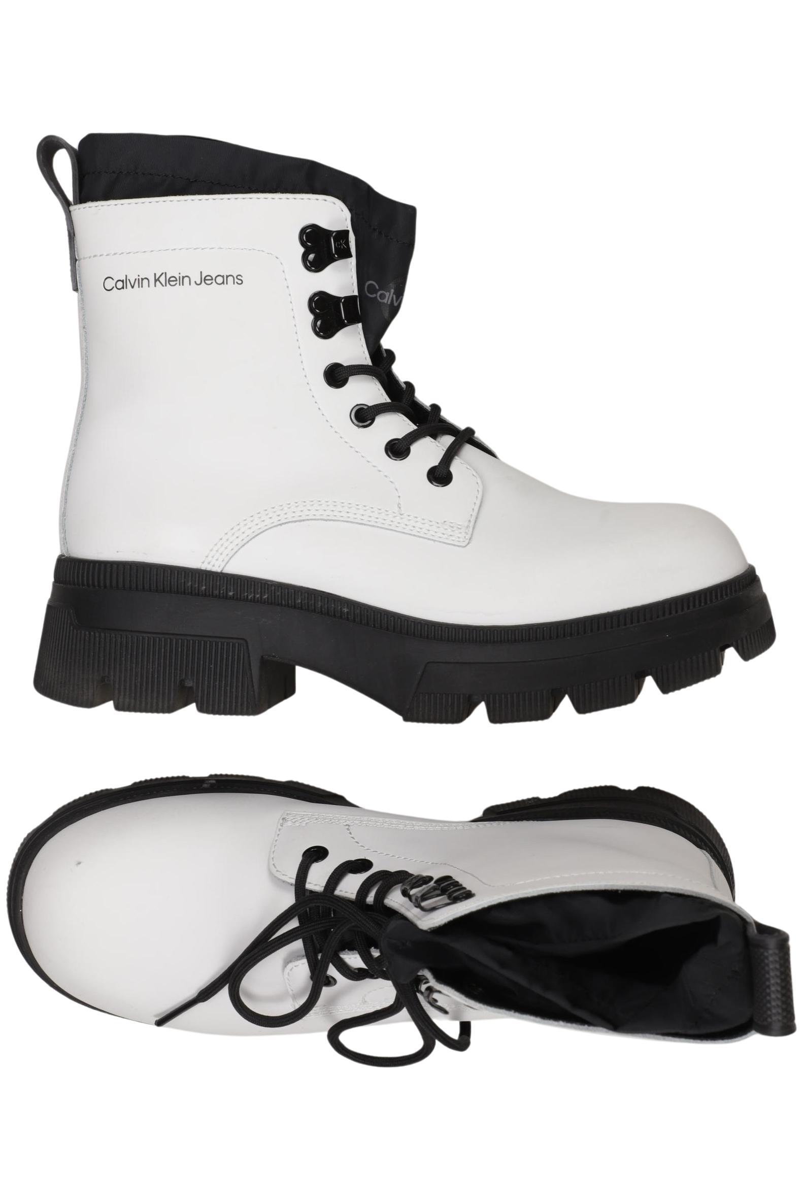 

Calvin Klein Jeans Damen Stiefelette, weiß, Gr. 39