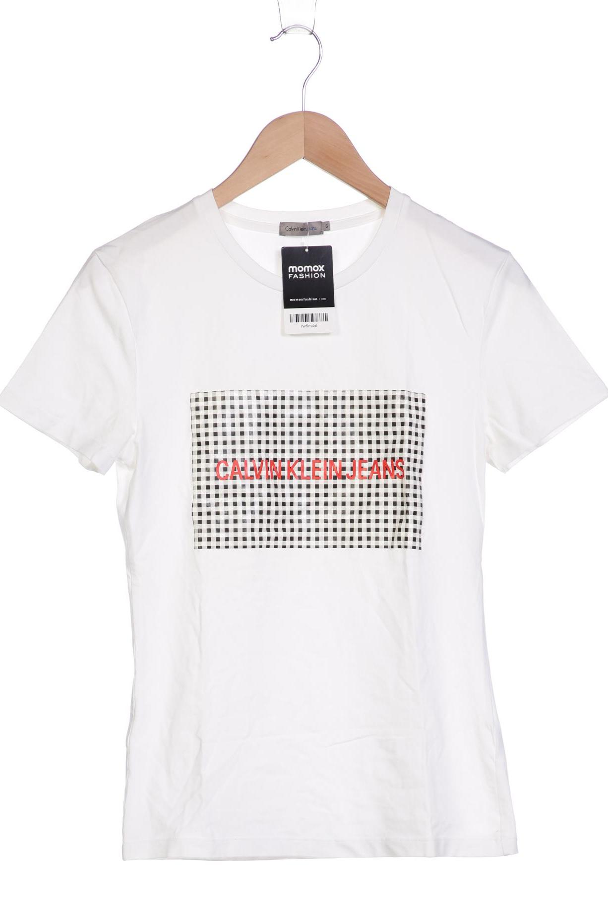 

Calvin Klein Jeans Damen T-Shirt, weiß, Gr. 36