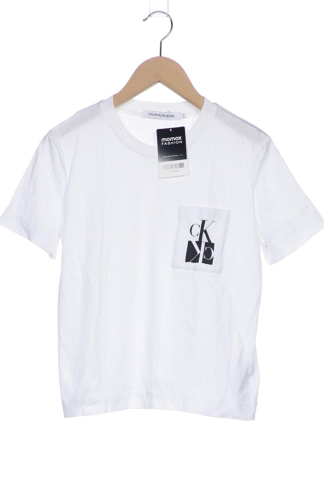 

Calvin Klein Jeans Damen T-Shirt, weiß, Gr. 36