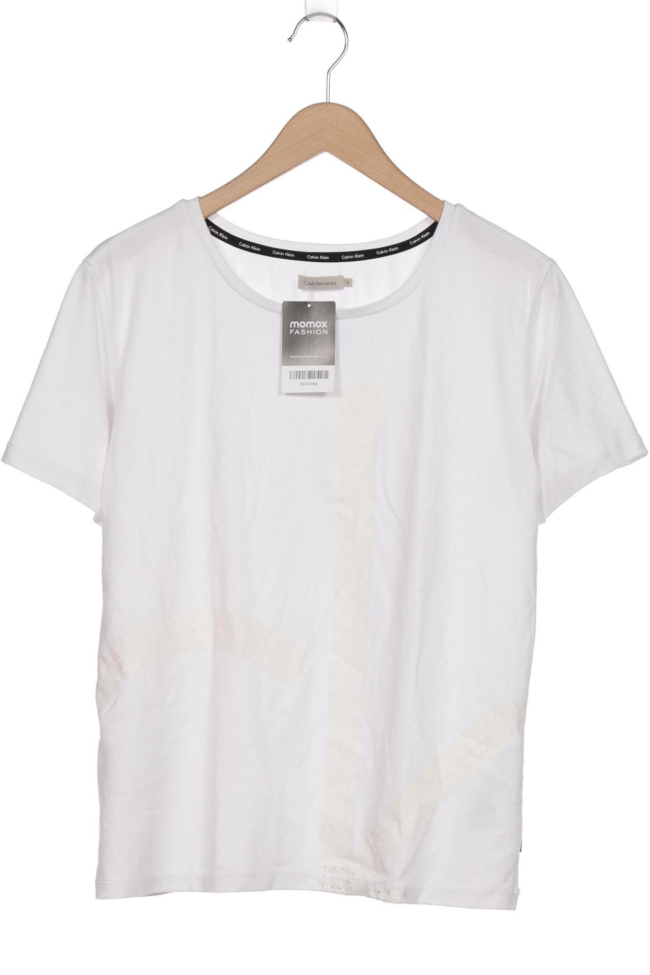 

Calvin Klein Jeans Damen T-Shirt, weiß, Gr. 36