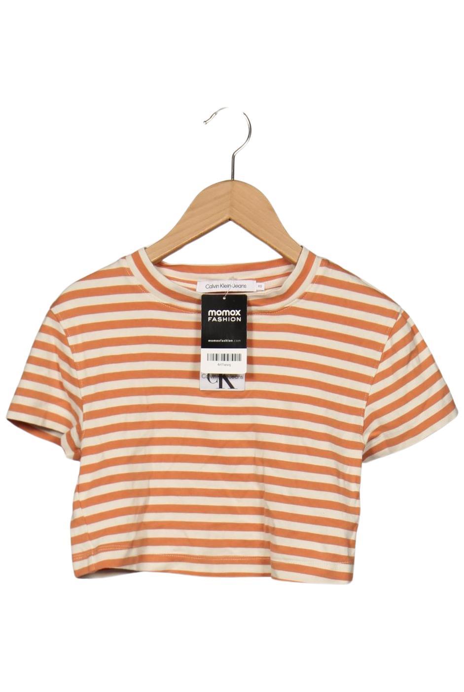

Calvin Klein Jeans Damen T-Shirt, cremeweiß, Gr. 34