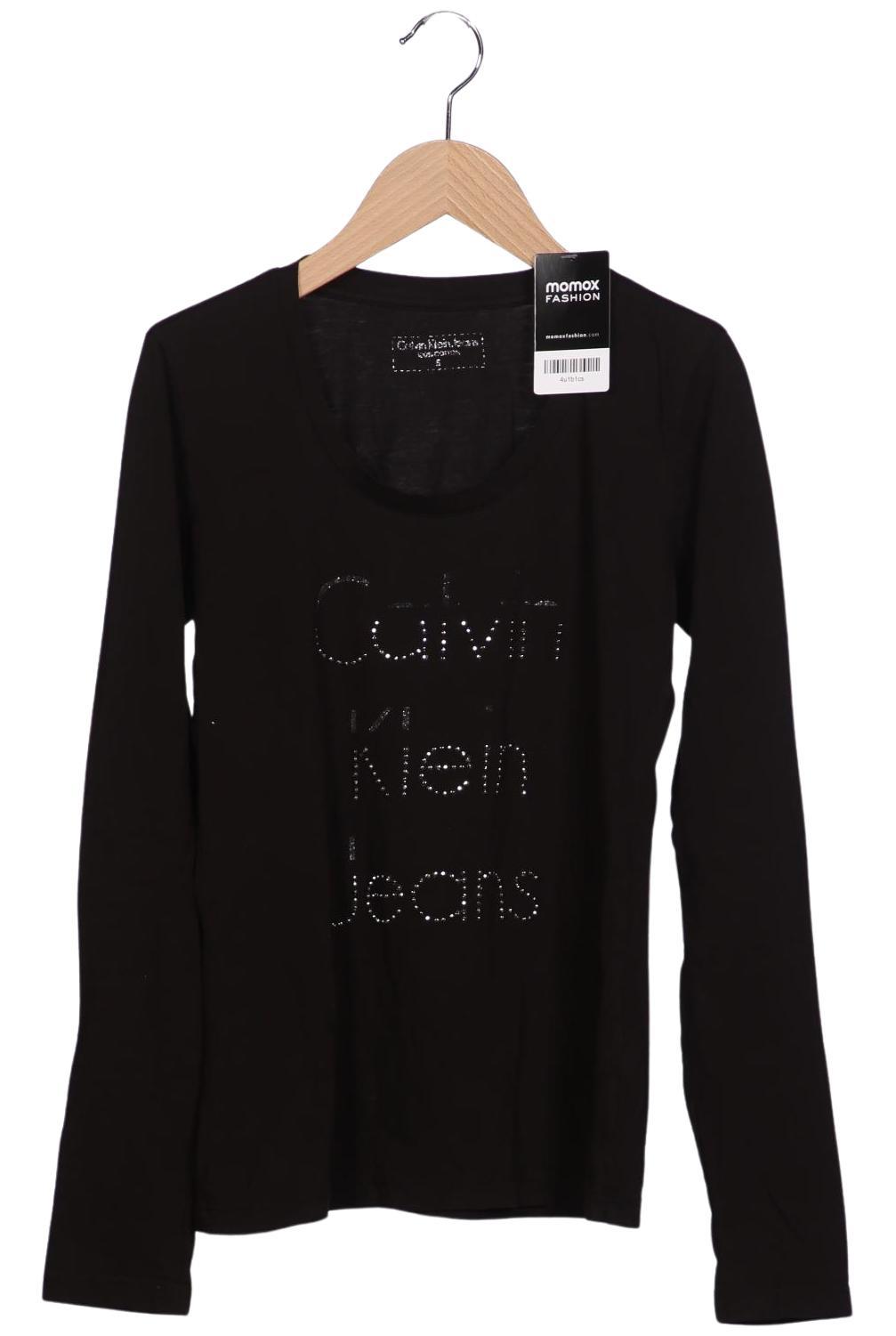 

Calvin Klein Jeans Damen Langarmshirt, schwarz, Gr. 36