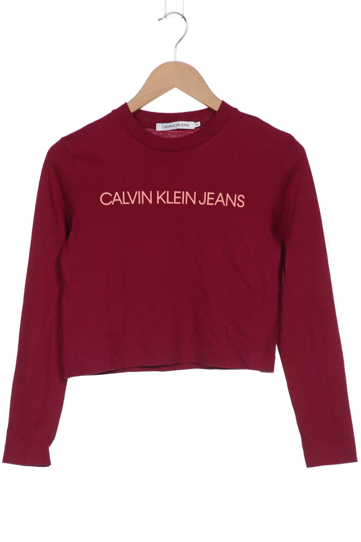 

Calvin Klein Jeans Damen Langarmshirt, bordeaux