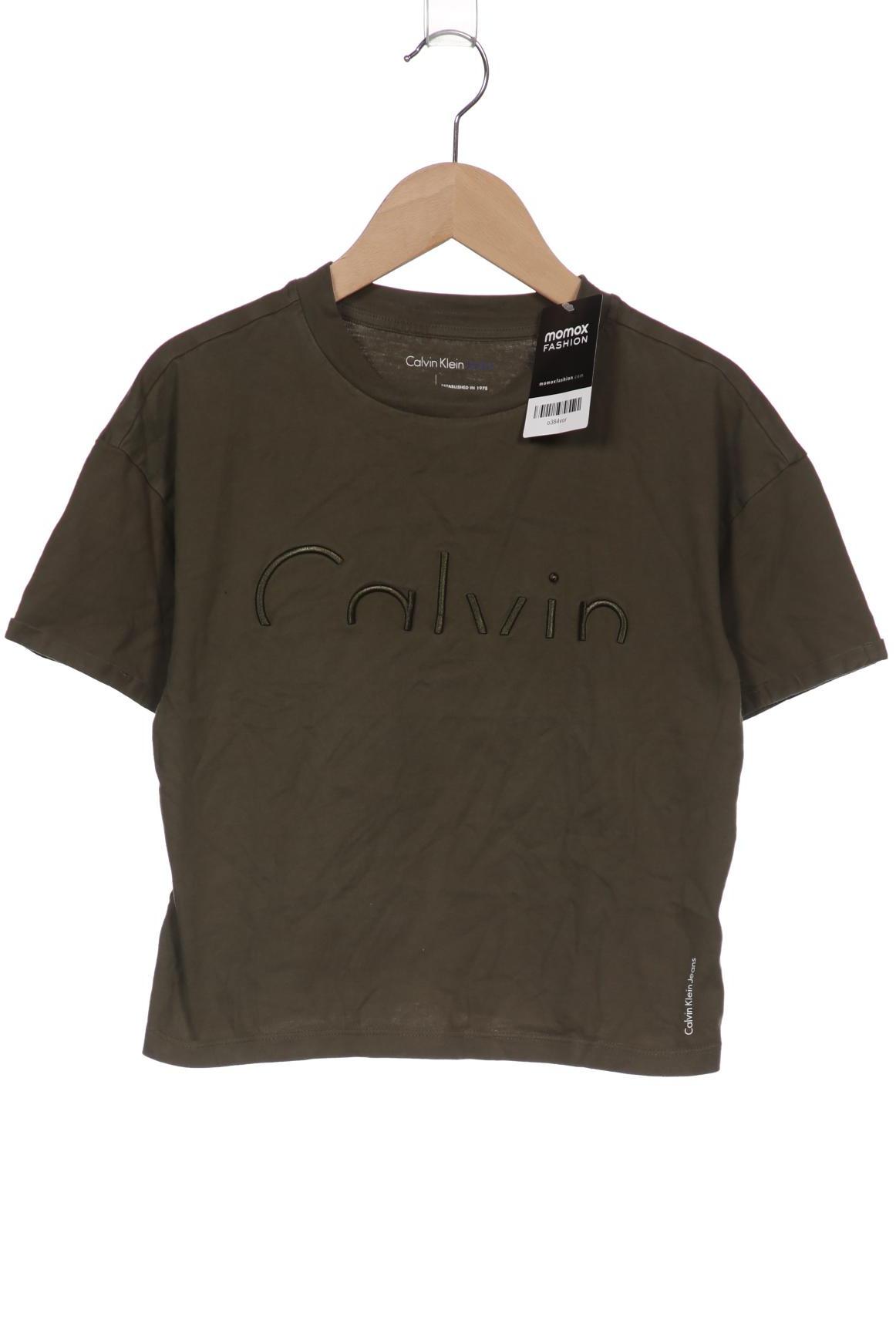 

Calvin Klein Jeans Damen T-Shirt, grün, Gr. 34