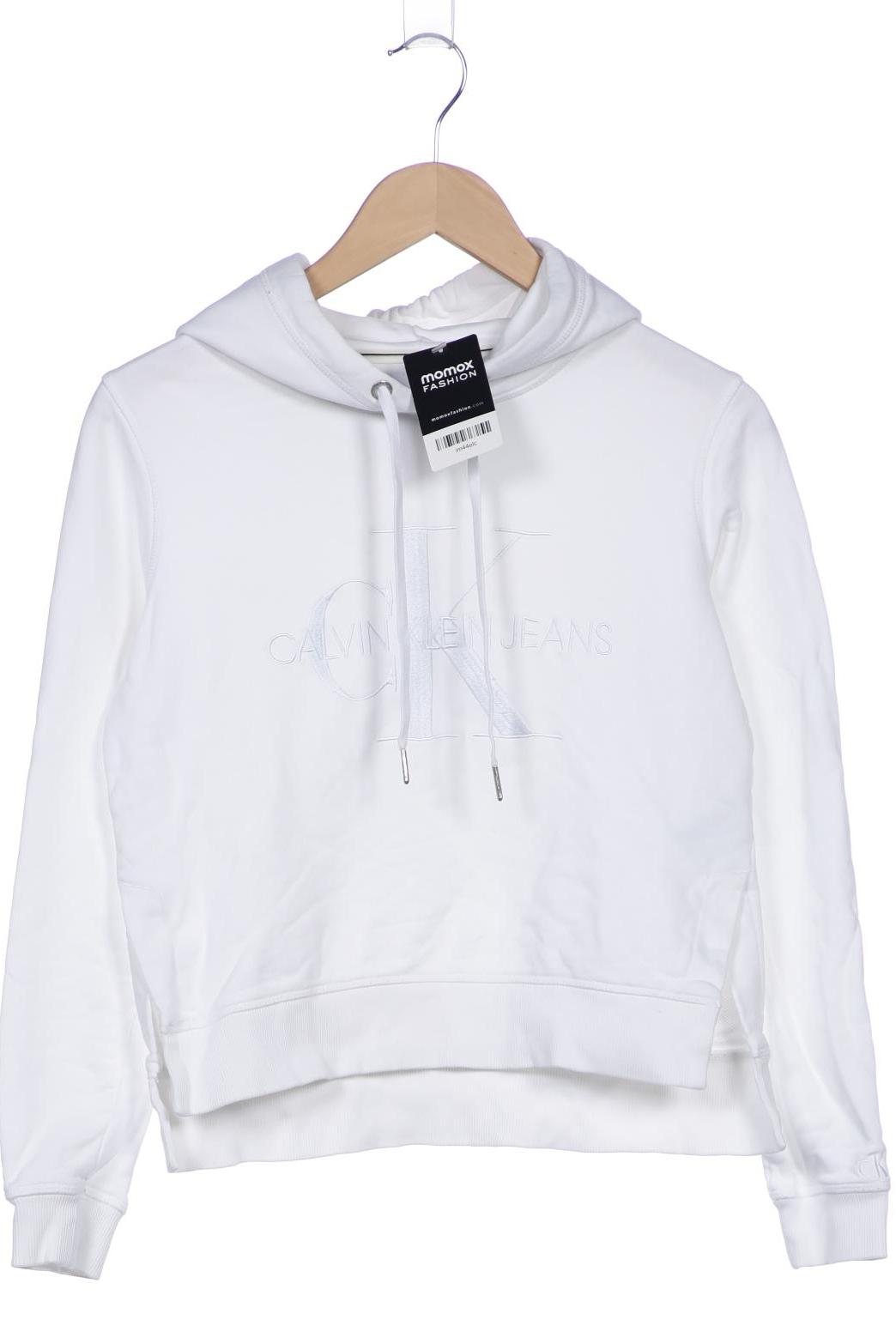 

Calvin Klein Jeans Damen Kapuzenpullover, weiß, Gr. 36