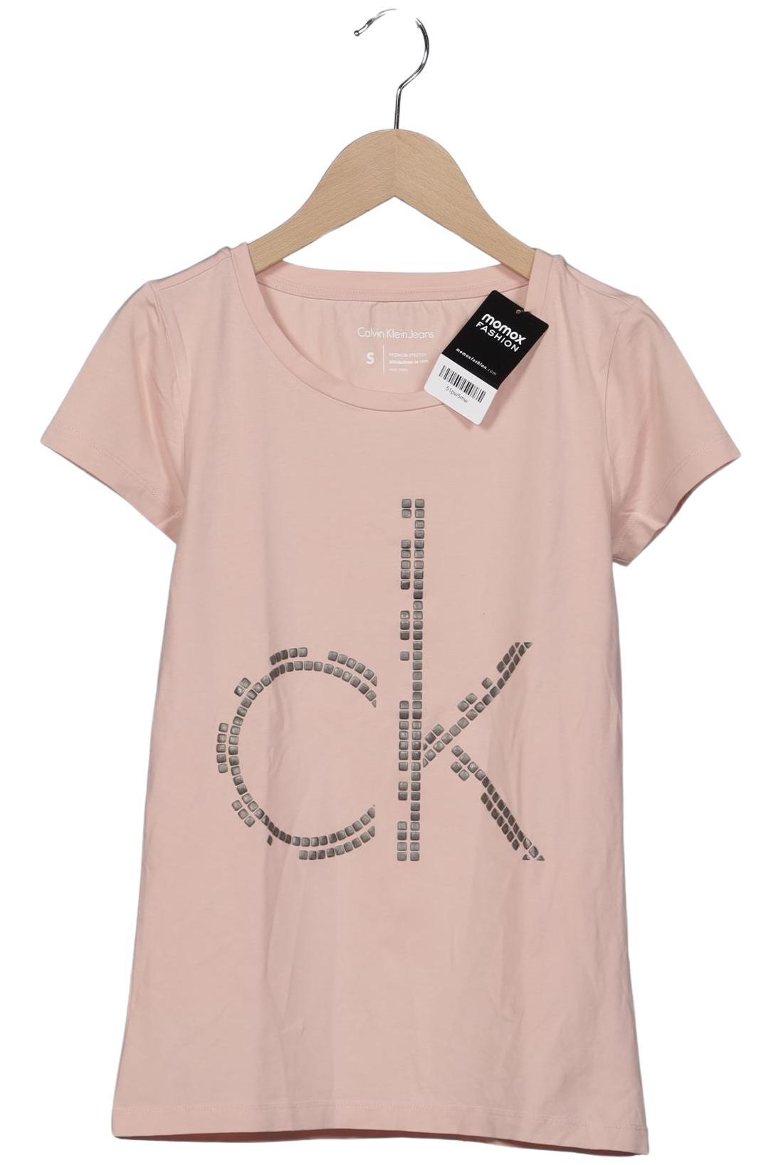 

Calvin Klein Jeans Damen T-Shirt, pink, Gr. 36