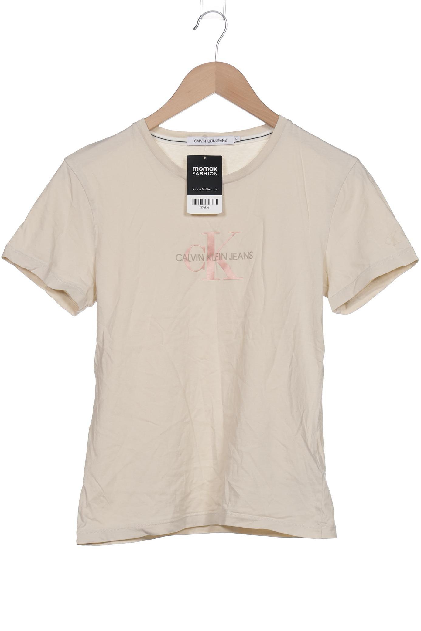 

Calvin Klein Jeans Damen T-Shirt, cremeweiß, Gr. 38