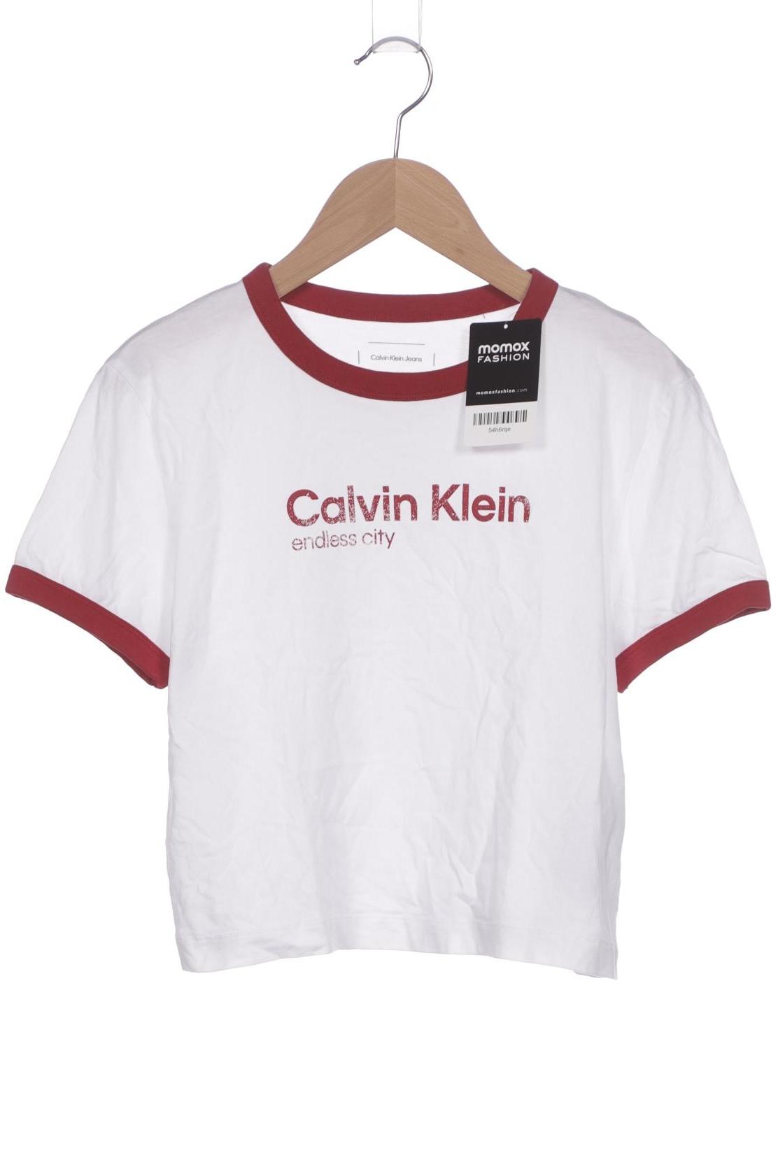 

Calvin Klein Jeans Damen T-Shirt, weiß, Gr. 38
