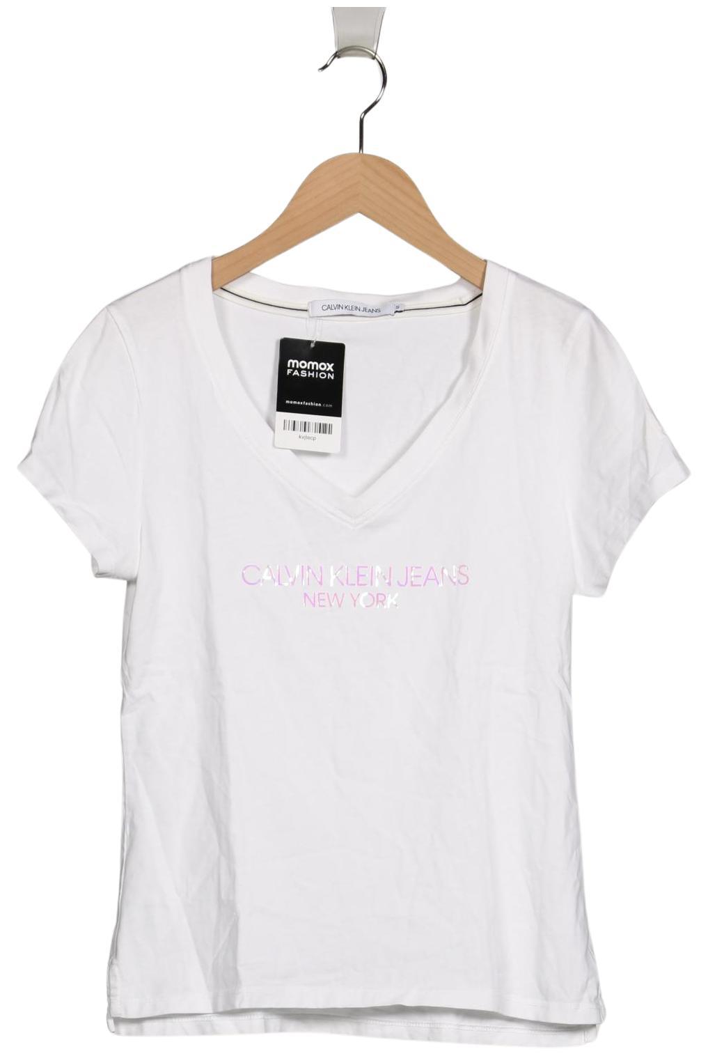 

Calvin Klein Jeans Damen T-Shirt, weiß, Gr. 36