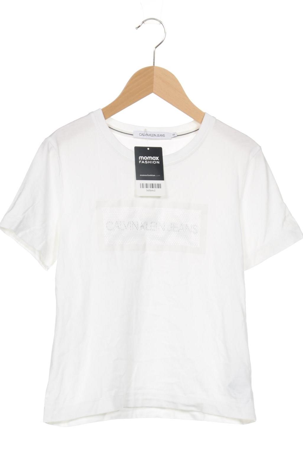 

Calvin Klein Jeans Damen T-Shirt, weiß, Gr. 34