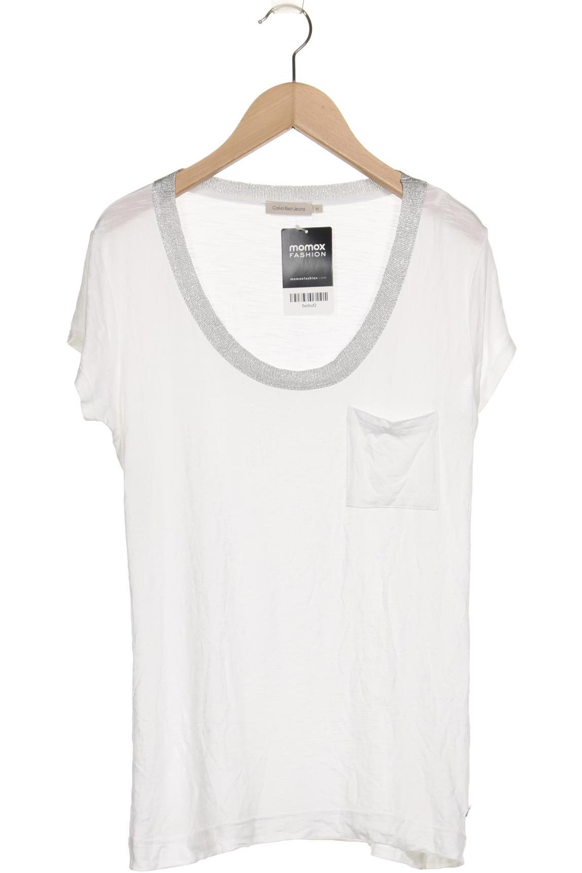 

Calvin Klein Jeans Damen T-Shirt, weiß, Gr. 38