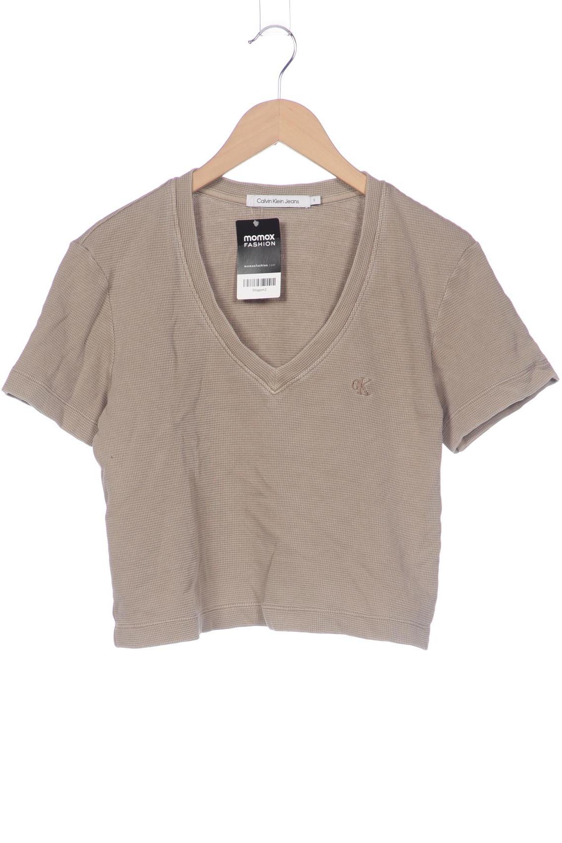 

Calvin Klein Jeans Damen T-Shirt, beige, Gr. 36