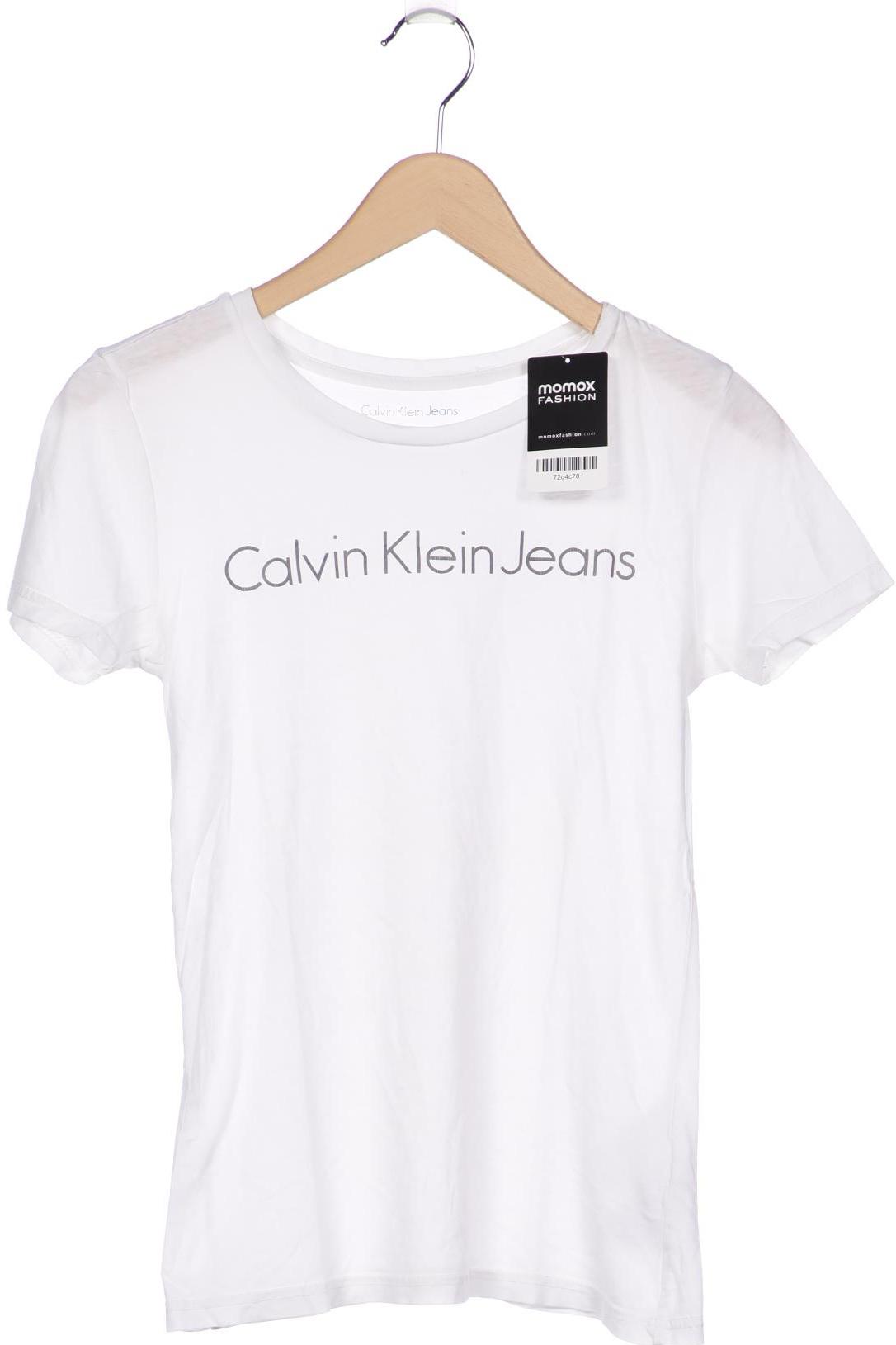 

Calvin Klein Jeans Damen T-Shirt, weiß, Gr. 36