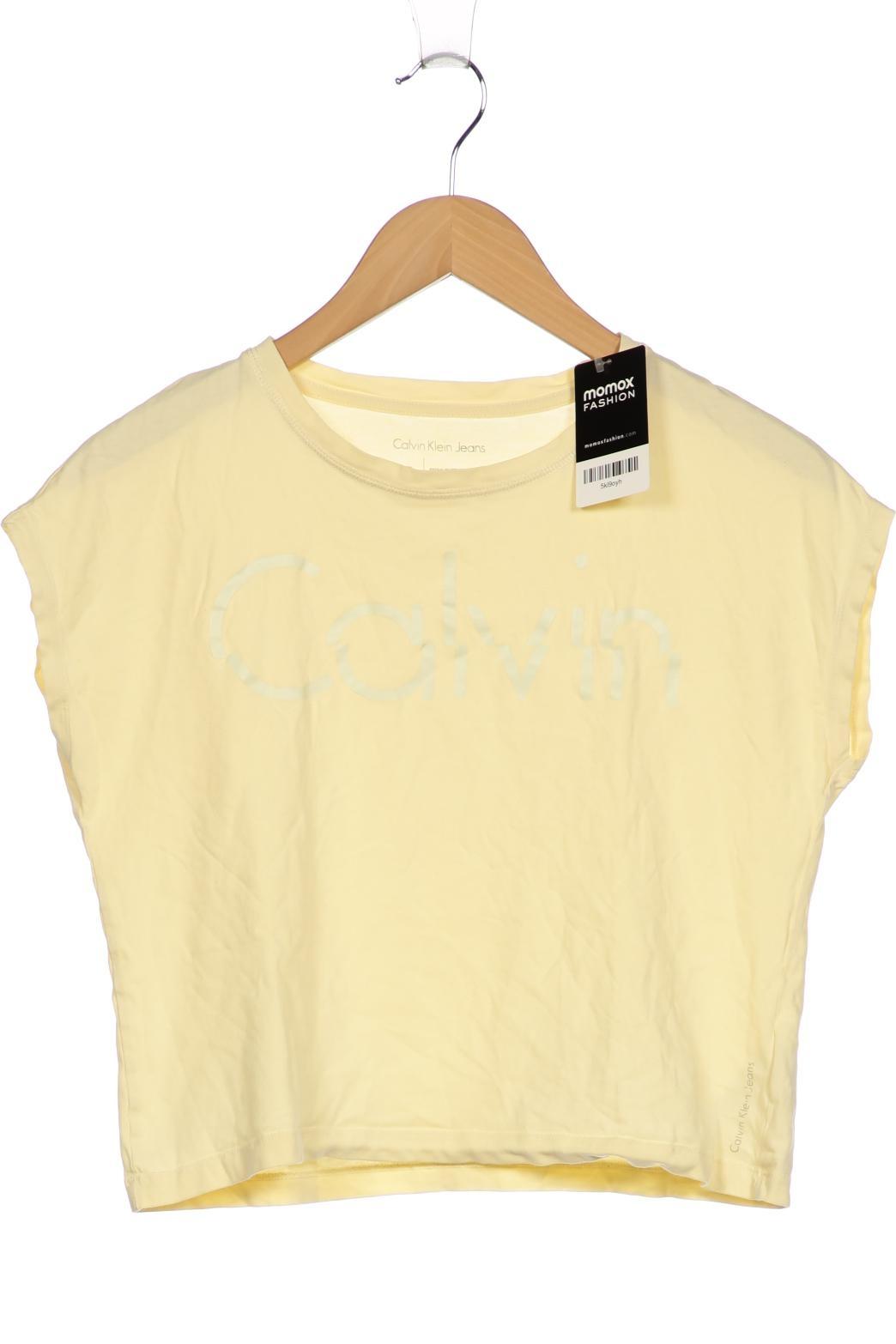 

Calvin Klein Jeans Damen T-Shirt, cremeweiß, Gr. 36