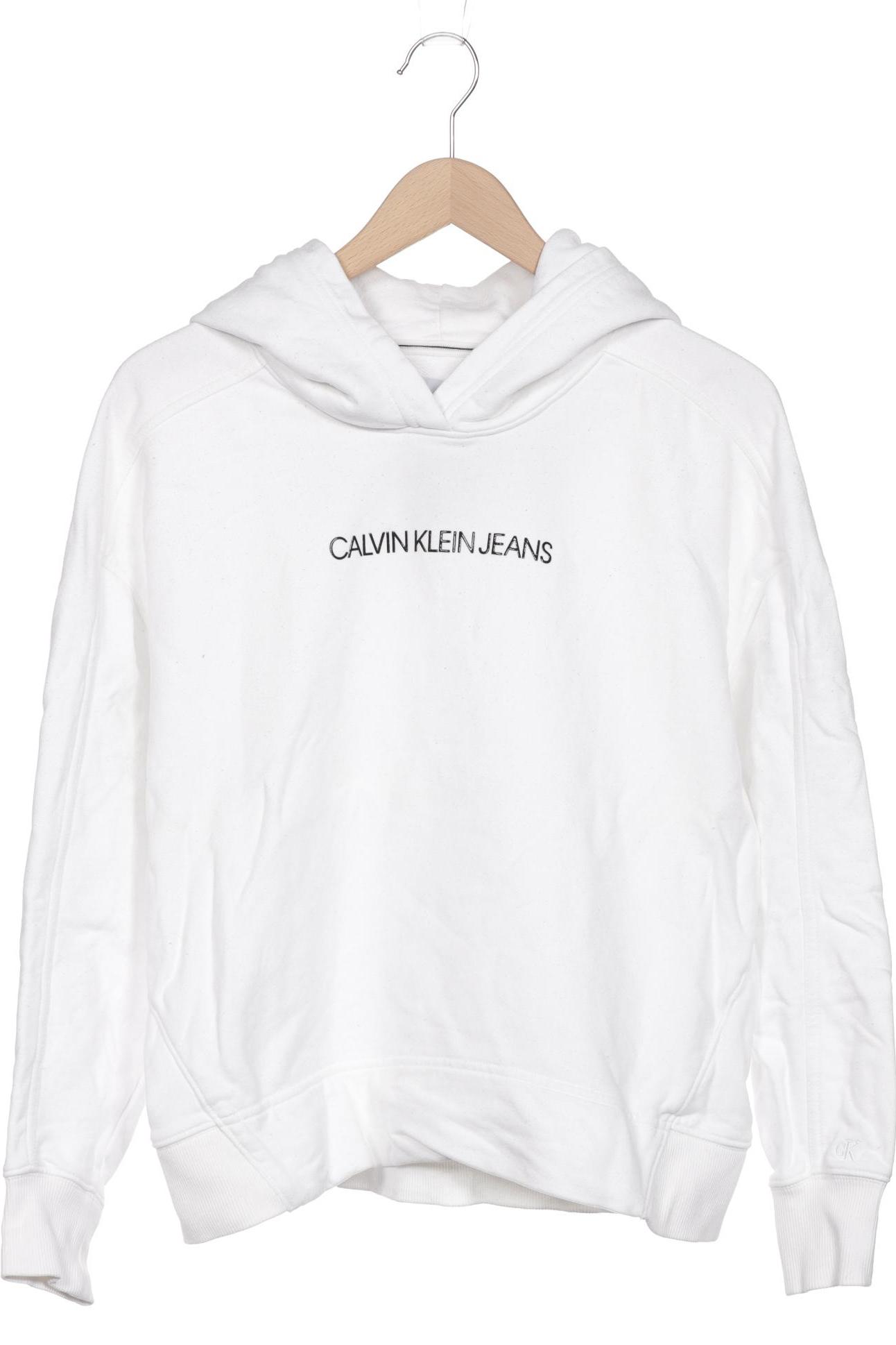 

Calvin Klein Jeans Damen Kapuzenpullover, weiß