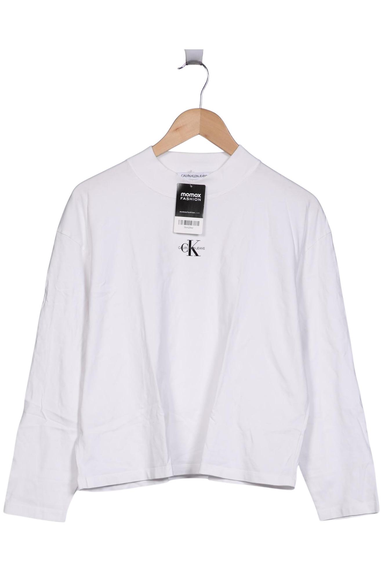 

Calvin Klein Jeans Damen Langarmshirt, weiß, Gr. 38