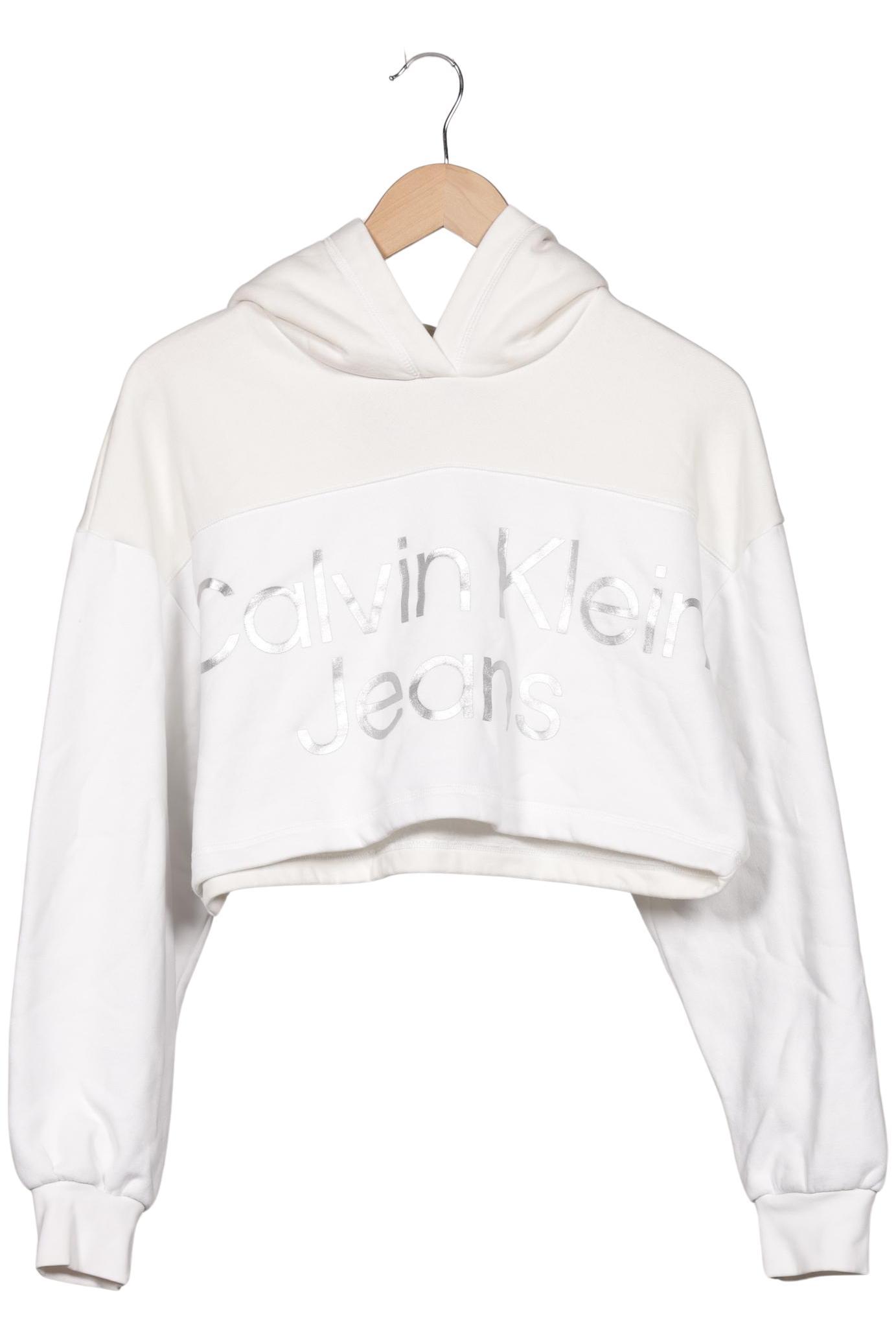 

Calvin Klein Jeans Damen Kapuzenpullover, weiß, Gr. 36