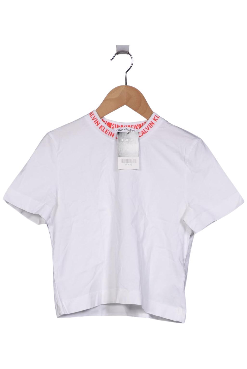 

Calvin Klein Jeans Damen T-Shirt, weiß, Gr. 34