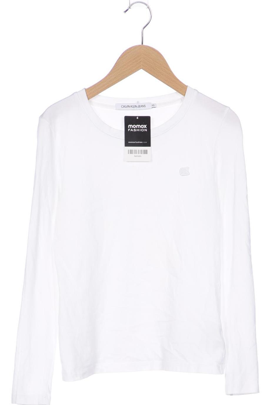 

Calvin Klein Jeans Damen Langarmshirt, weiß