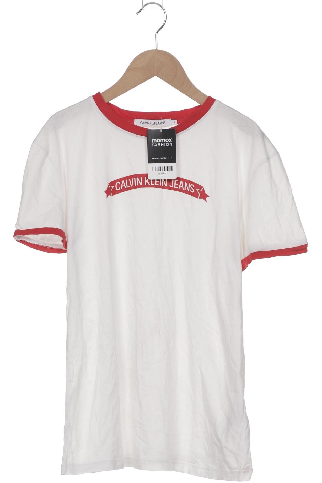 

Calvin Klein Jeans Damen T-Shirt, weiß, Gr. 42