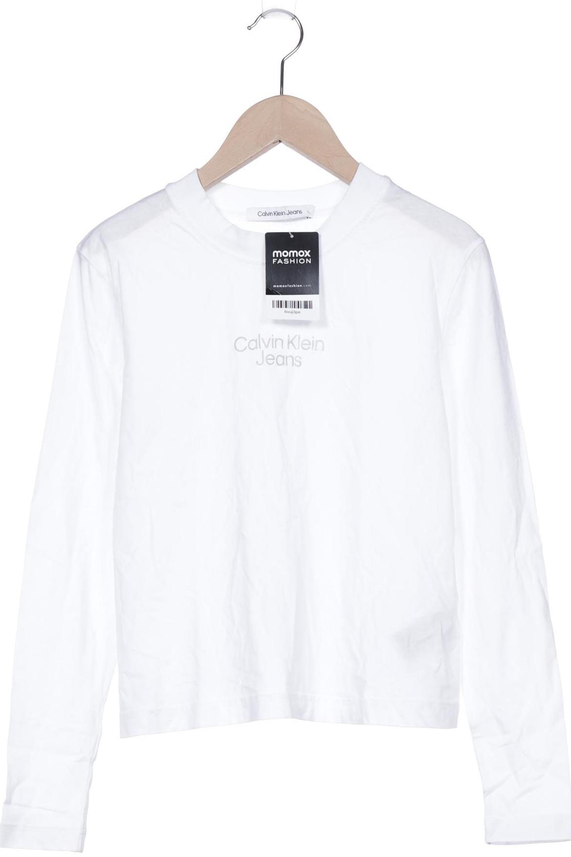 

Calvin Klein Jeans Damen Langarmshirt, weiß, Gr. 36