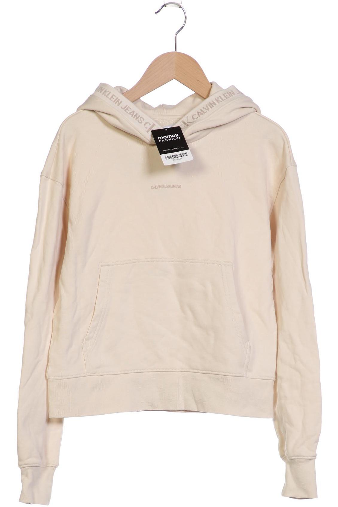 

Calvin Klein Jeans Damen Kapuzenpullover, cremeweiß, Gr. 34