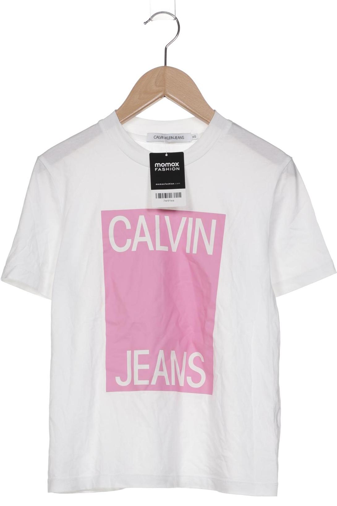 

Calvin Klein Jeans Damen T-Shirt, weiß, Gr. 34