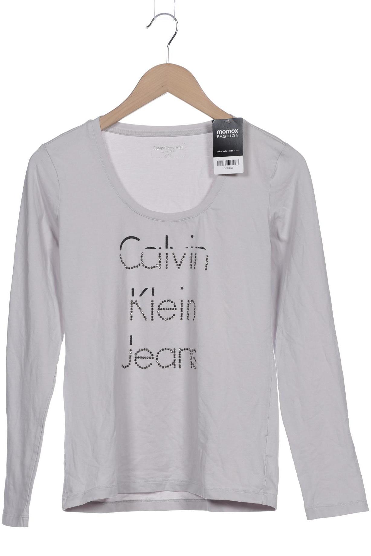 

Calvin Klein Jeans Damen Langarmshirt, grau, Gr. 46