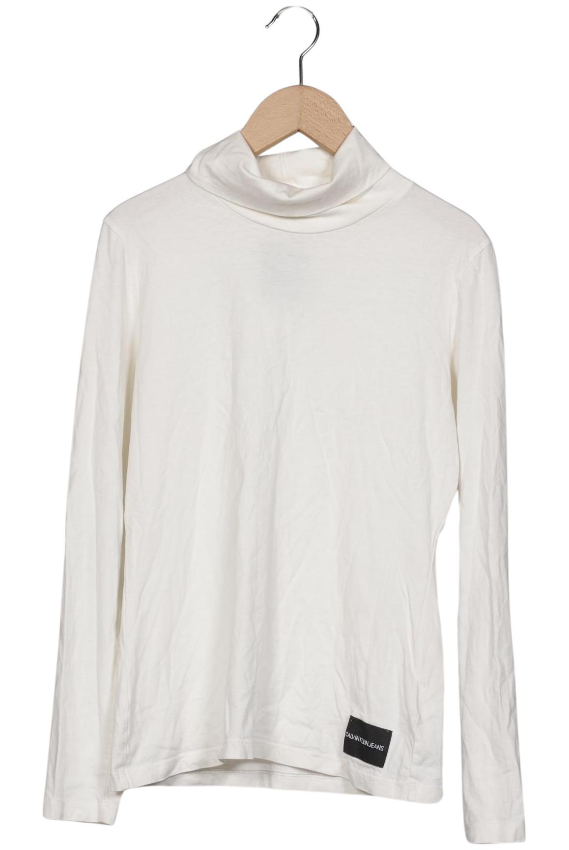 

Calvin Klein Jeans Damen Langarmshirt, weiß, Gr. 38