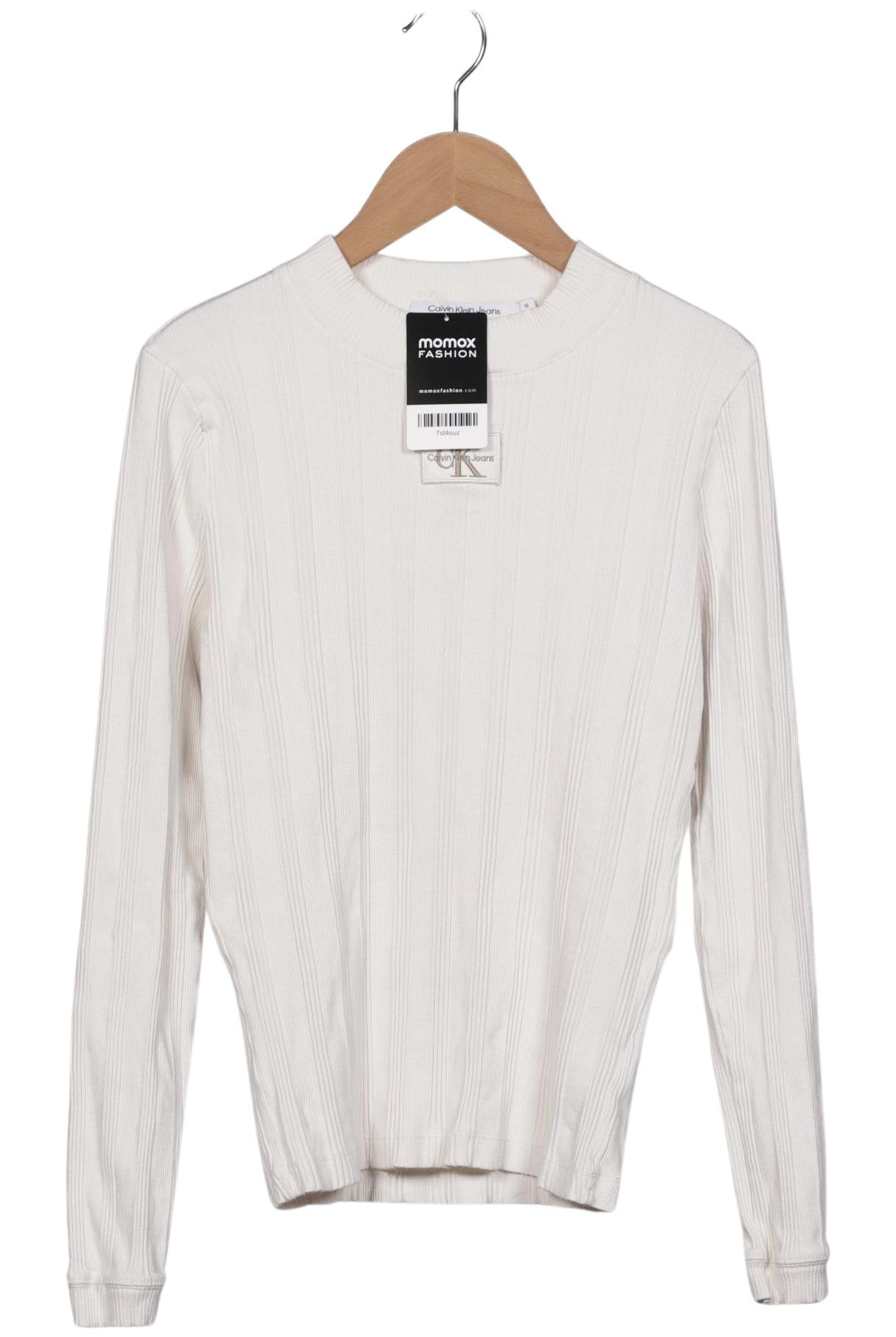 

Calvin Klein Jeans Damen Langarmshirt, cremeweiß, Gr. 38