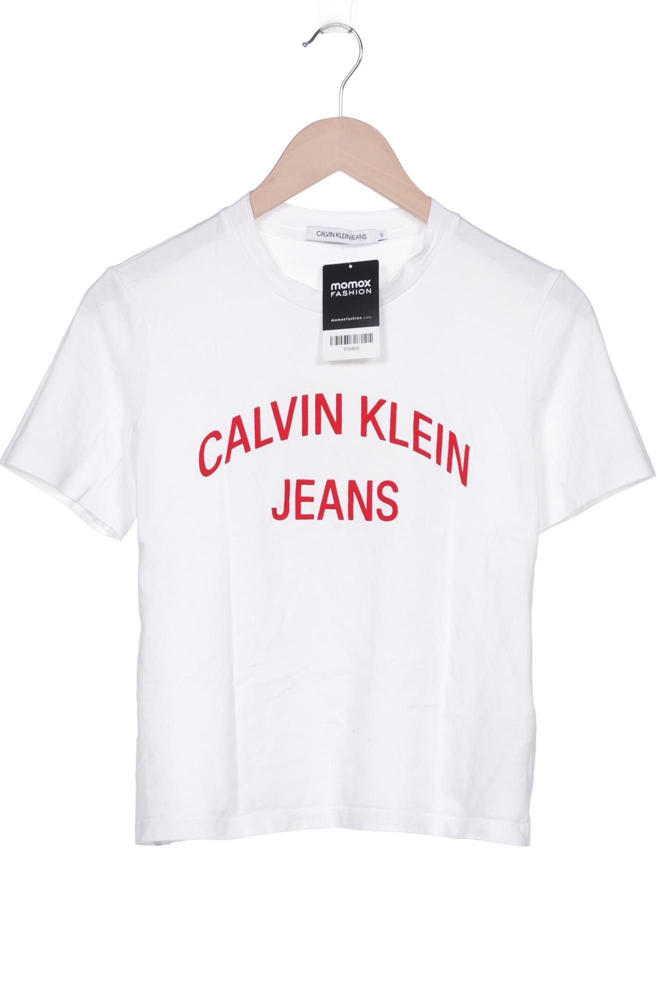 

Calvin Klein Jeans Damen T-Shirt, weiß, Gr. 36