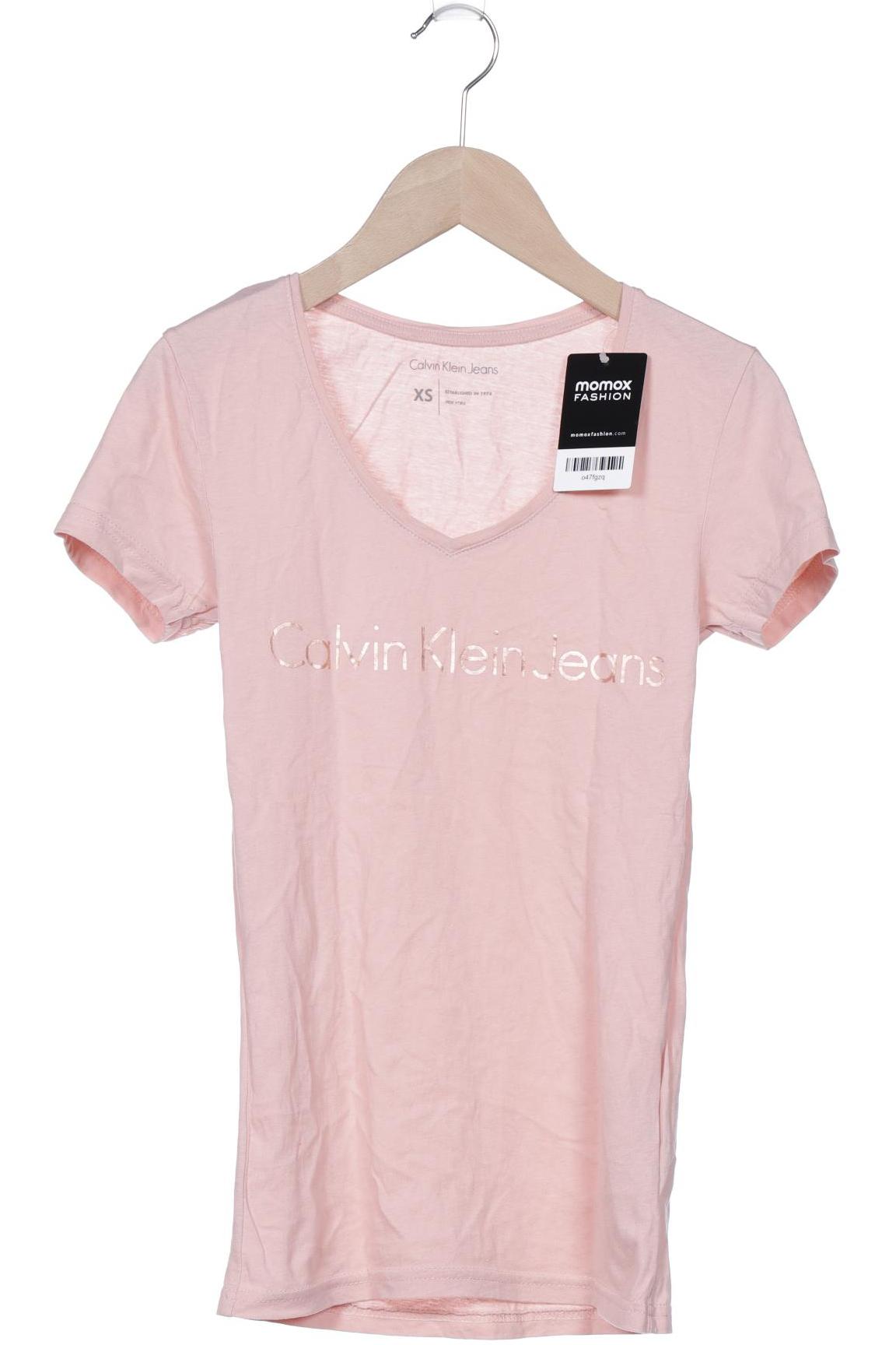 

Calvin Klein Jeans Damen T-Shirt, pink, Gr. 34