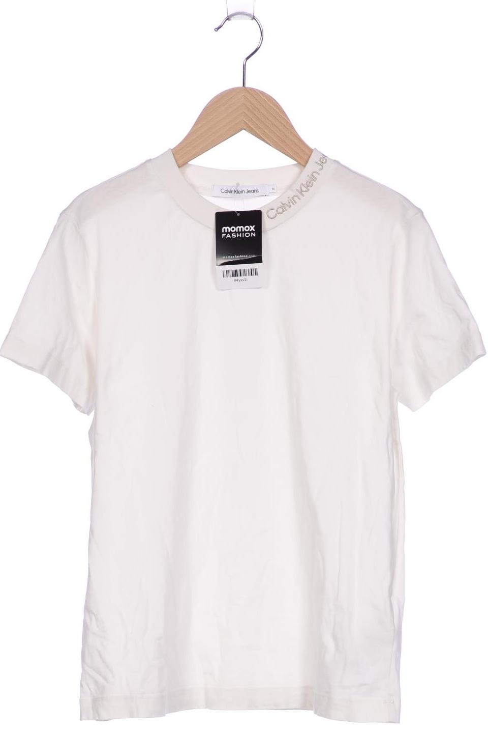 

Calvin Klein Jeans Damen T-Shirt, cremeweiß, Gr. 38
